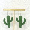 Boucle d'oreille cactus vert