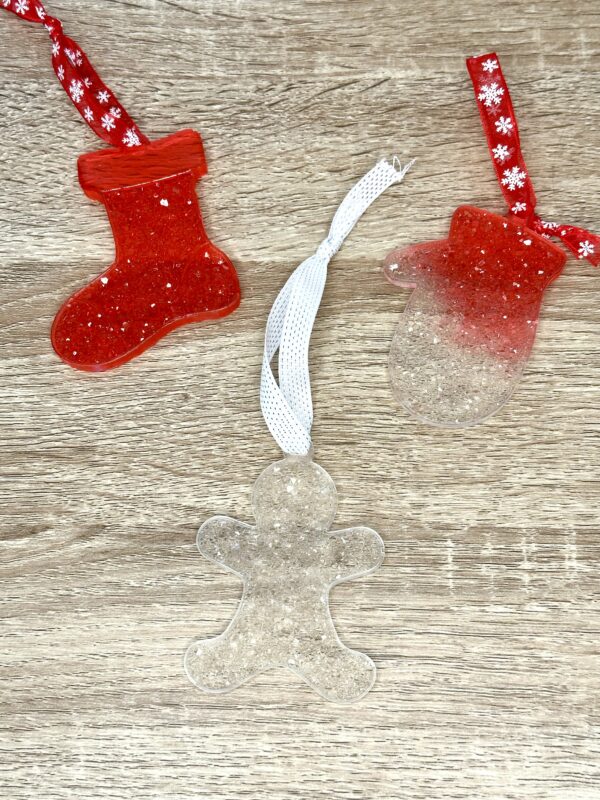 Suspension de Noel Transparent et Rouge