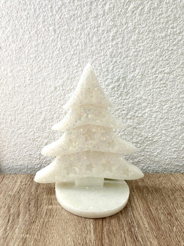 Petite Veilleuse sapin de Noel Blanc – Image 4