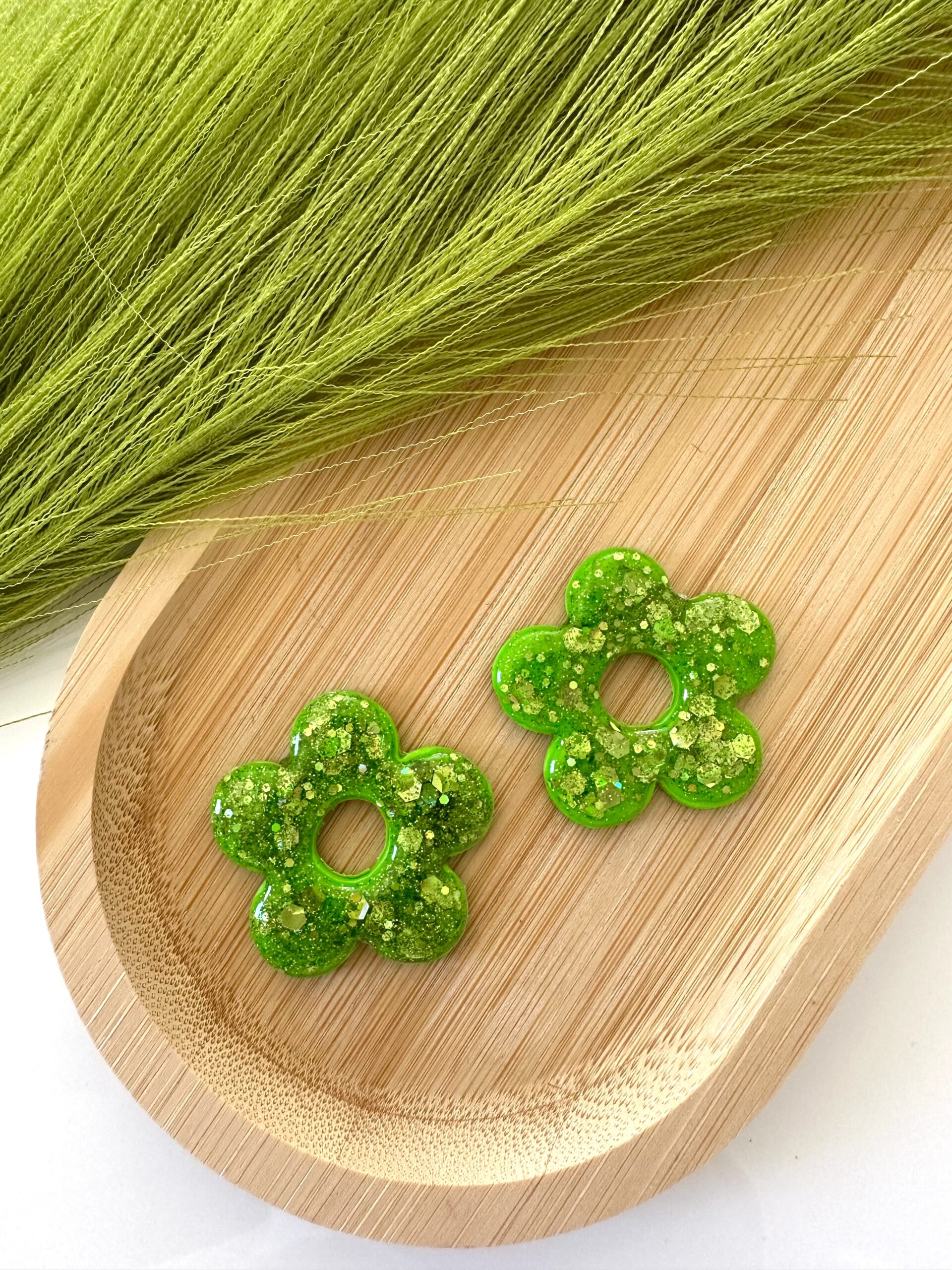 Pampilles Vert Clair Pailleté – Image 3